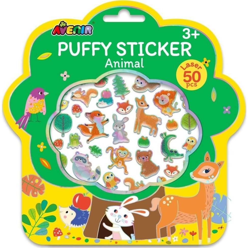 Avenir 3D Fényes Pufi Matrica Készlet - Állatok (6920773382483)