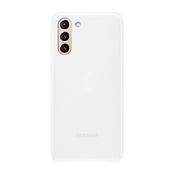 SAMSUNG műanyag telefonvédő (ultravékony, hívás és üzenetjelző funkció, LED világítás) FEHÉR [Samsung Galaxy S21 Plus (SM-G996) 5G]