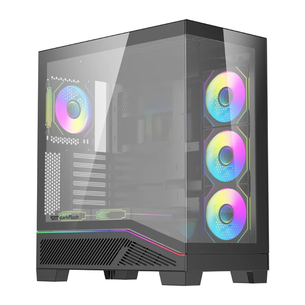 DARKFLASH K430 + 6 db ventilátor fekete