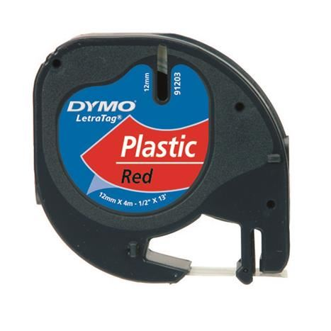 DYMO "Letratag" feliratozógép szalag 12 mm x 4 m piros (GD59424)