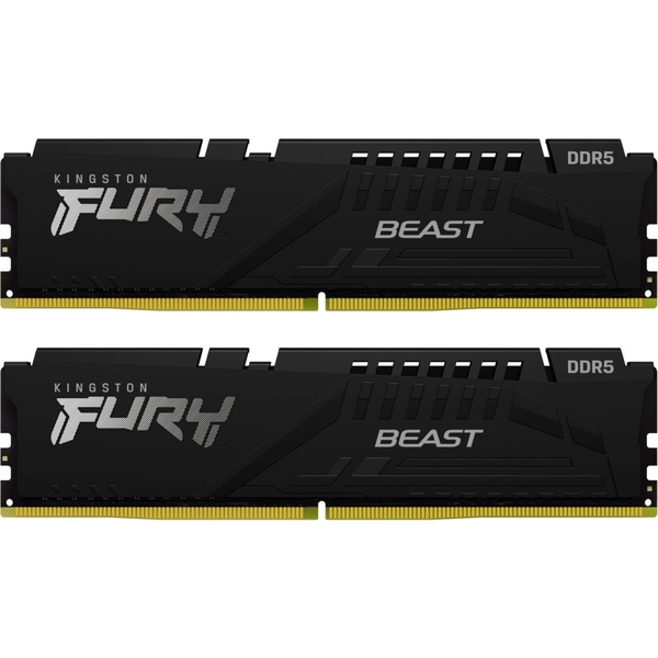 16GB 5200MHz DDR5 RAM Kingston Fury Beast Black CL36 (2x8GB) (KF552C36BBEK2-16)