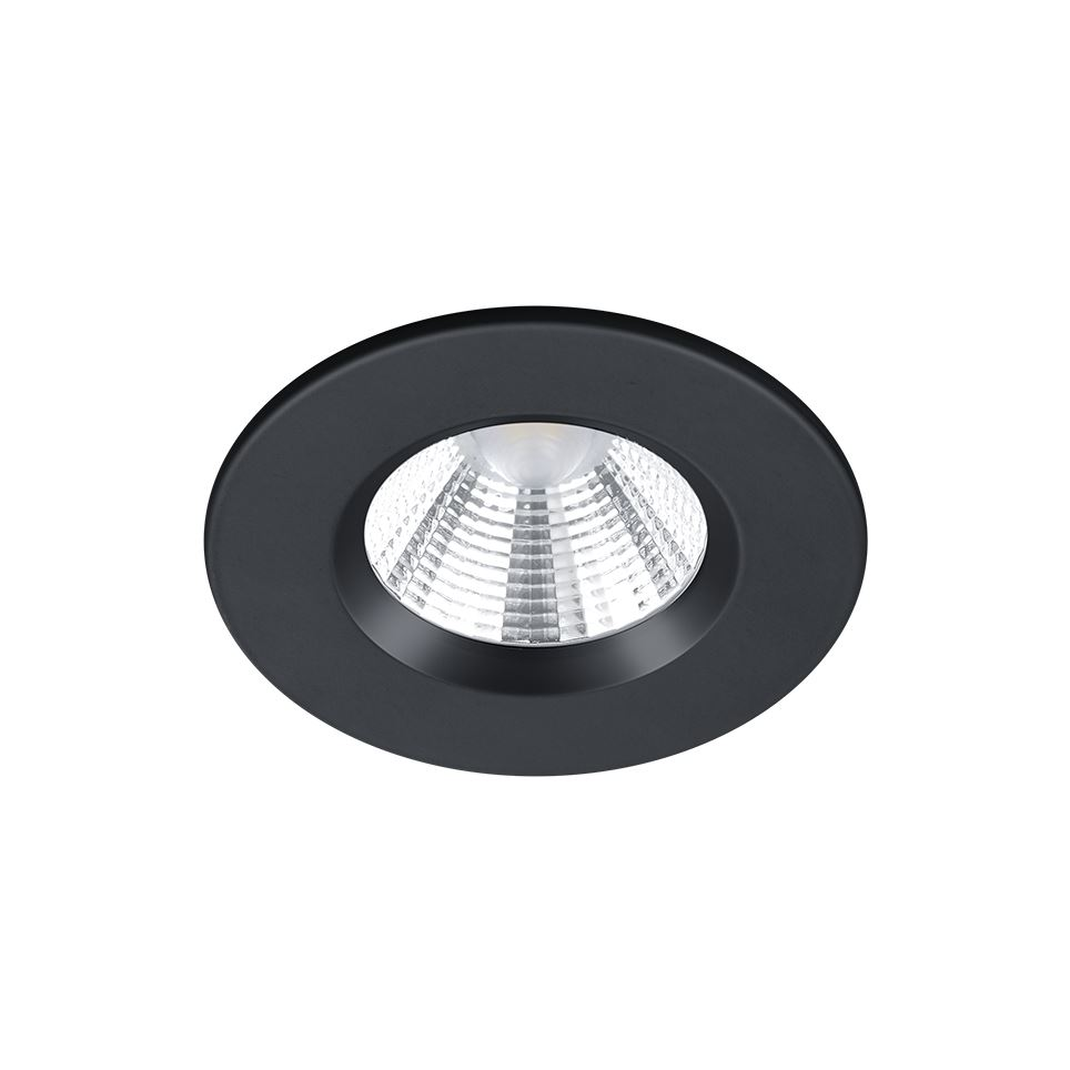 Trio 650710132 Zagros 5W 345lm 3000K süllyesztett lámpatest fekete (t650710132)