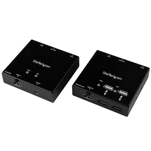 StarTech.com ST121USBHD audio/video extender AV-zender & ontvanger Zwart