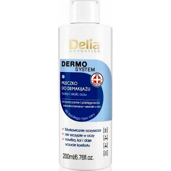 Delia Dermo System Mleczko do demakijażu twarzy i oczu 210 ml