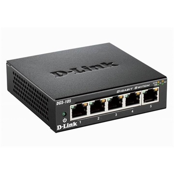 D-Link DGS-105 No administrado L2 Gigabit Ethernet (10/100/1000) Negro