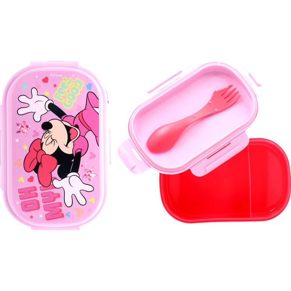 Disney Minnie szendvicsdoboz és evőeszköz szett 