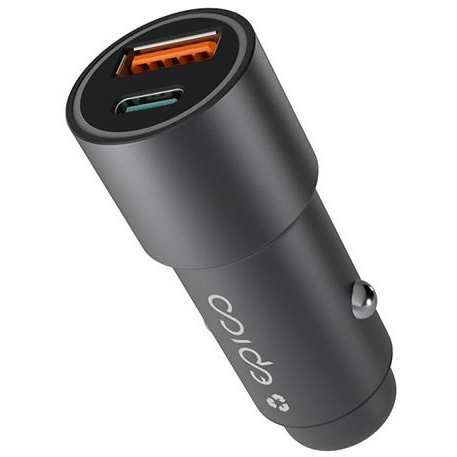 Epico Resolve 38W kettős autós töltő - űrszürke (9915111900103)