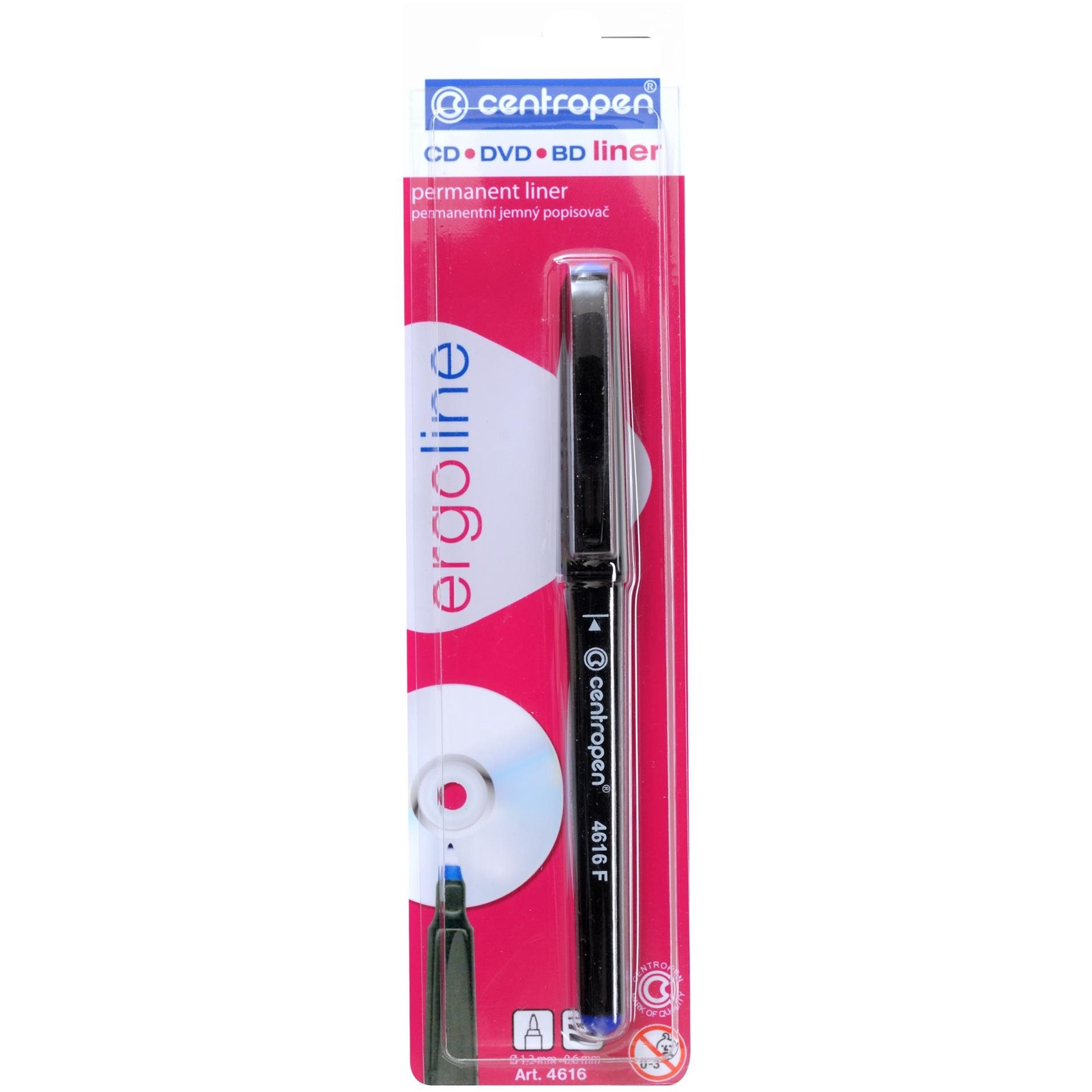 CENTROPEN CD / DVD / BD 4616 - fekete (8595013632192)