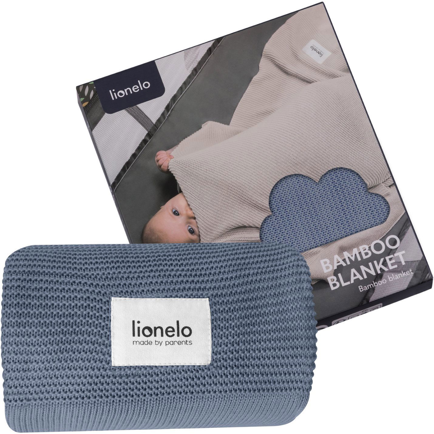 Lionelo Bambusz takaró Bamboo Blanket Blue (5903771702638)