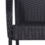 Set mobilier de grădină, 3 piese, negru
