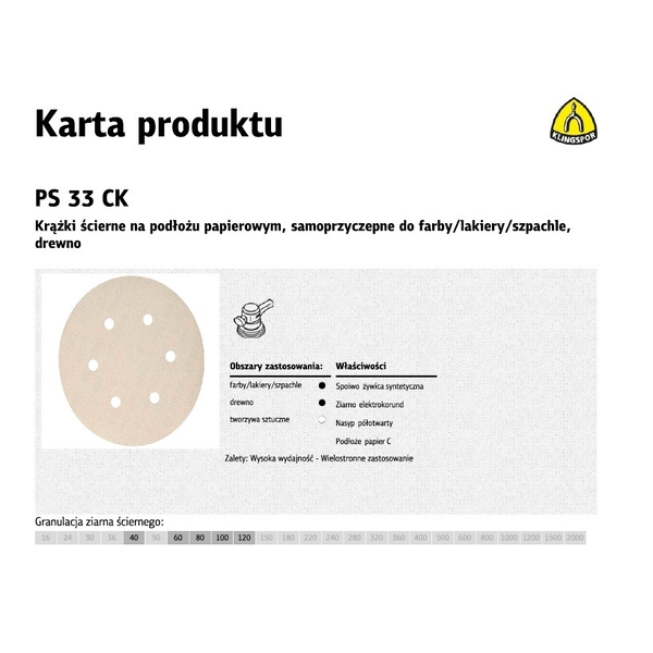 Ps33ck Csiszolótárcsa Furat 150 gr.120 45869e 100 db