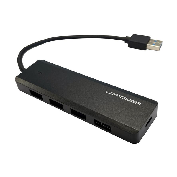 LC-Power LC-HUB-U3-4-V2 5-portos USB3.0 hub fekete