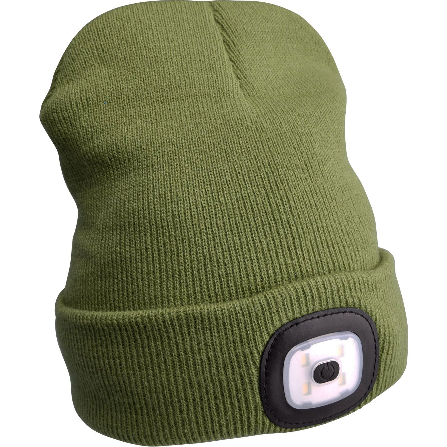 EXTOL LIGHT 43192 Sapka fejlámpával, 4 × 45 lm, USB töltés, sötétzöld (43192)