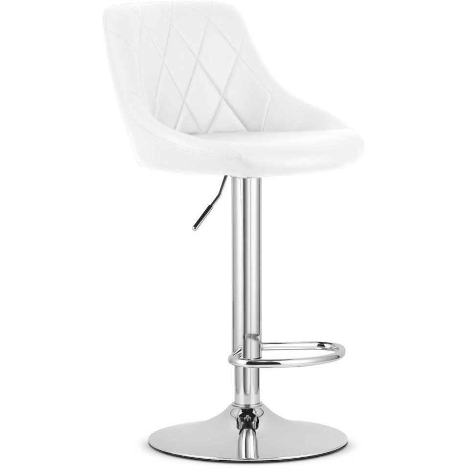 KAST Hocker - Eco Bőr Fehér/króm Alapon (model_3951_1-KAST-AREX66)