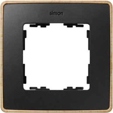 Kontakt-Simon Simon Detail 82 Ramka pojedyncza Detail SELECT-drewno GRAFIT / podstawa Drewno 8201610-271