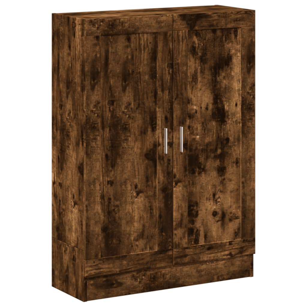füstös tölgy színű szerelt fa könyvszekrény 82,5x30,5x115 cm (833786)