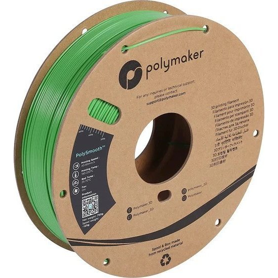 Polymaker PJ01006 3D nyomtatószál PVB polírozható 1.75 mm 750 g Zöld PolySmooth™ 1 db (PLM-22748)