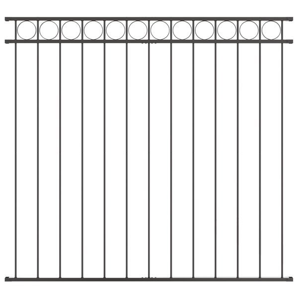 Kerítés Panel Szürke 1,7x1,2 m Acél