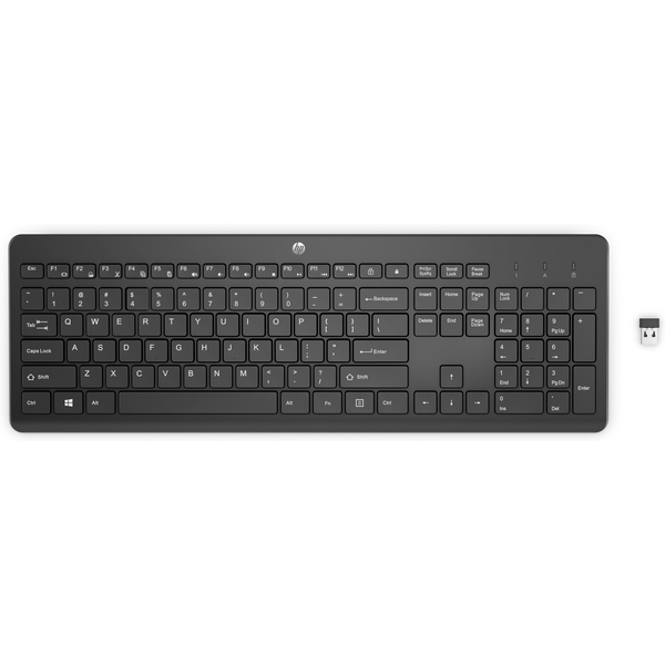 HP 230 BLK Wireless Keyboard tastatur Universel RF trådløst Sort