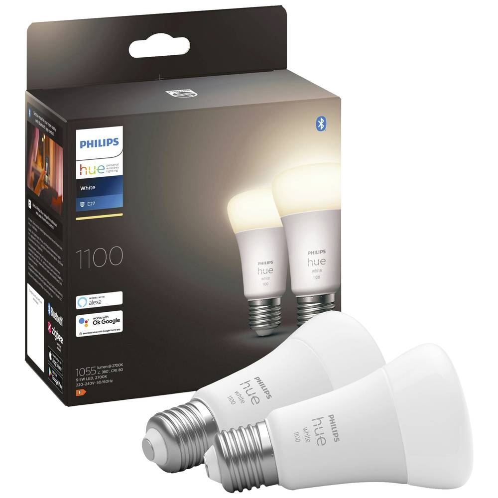 Philips Lighting Hue LED fényforrás White E27 Melegfehér 2db (871951428919200) (871951428919200)
