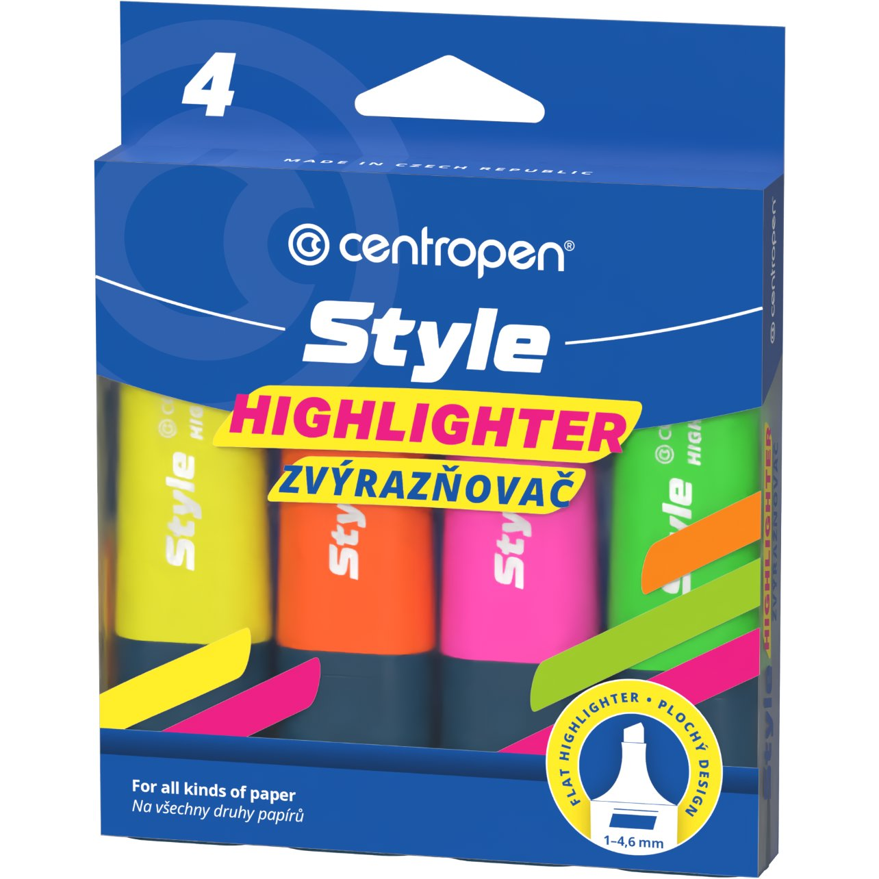 CENTROPEN 6252 STYLE FLUO - 4 darabos kiszerelés (462520405)