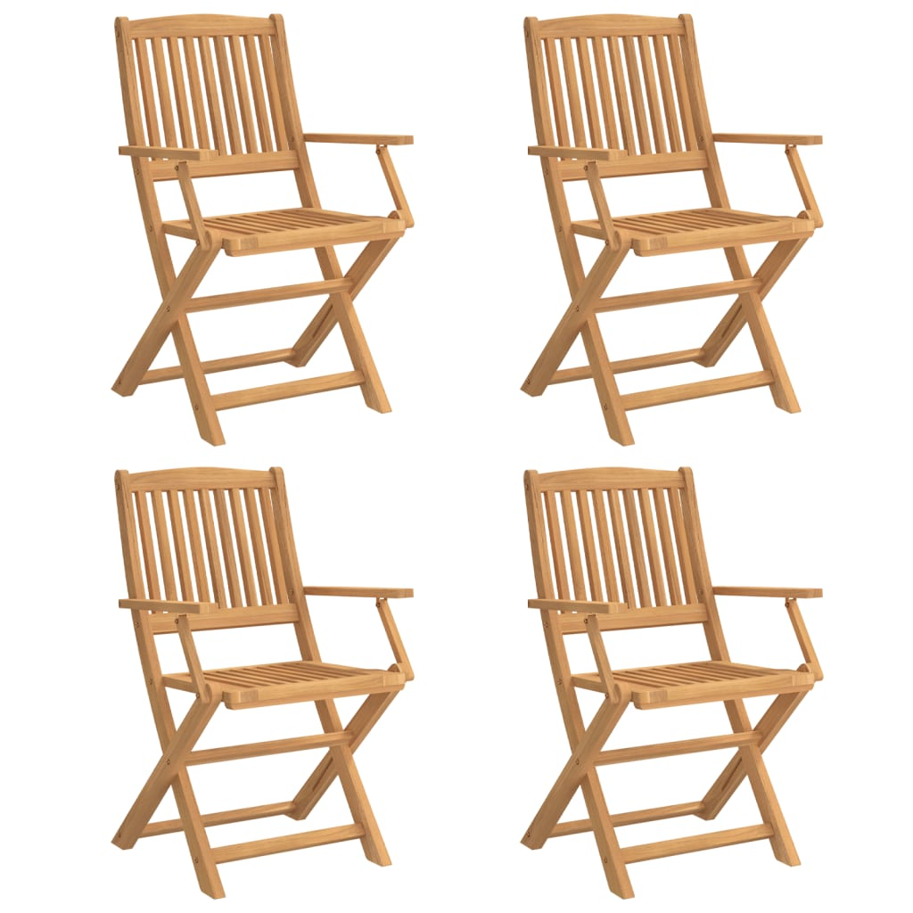 4 db összecsukható tömör akácfa kerti szék 57,5x54,5x90 cm (365742)