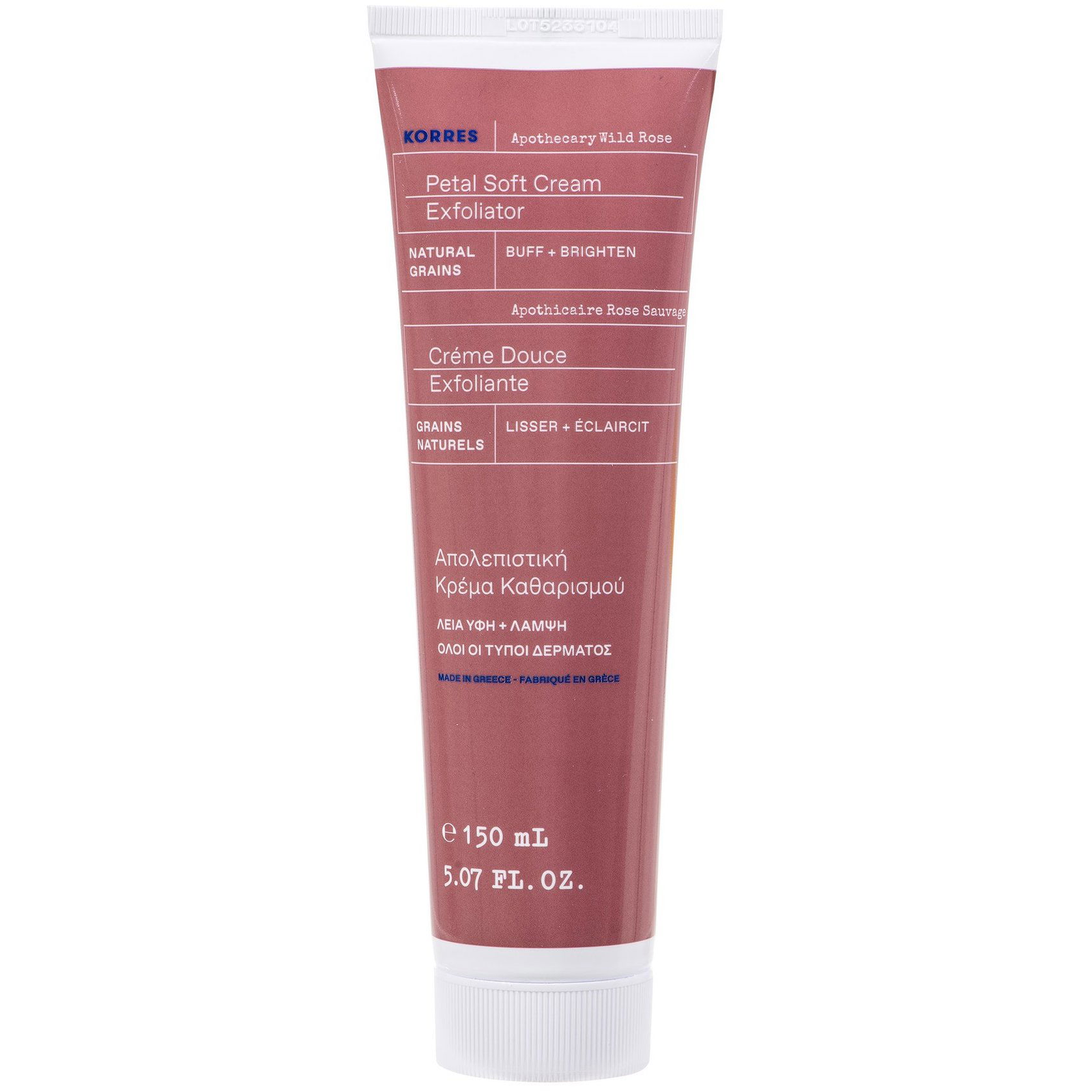 KORRES Apothecary Wild Rose Petal Soft Cream Exfoliator 150 ml (5203069106552)