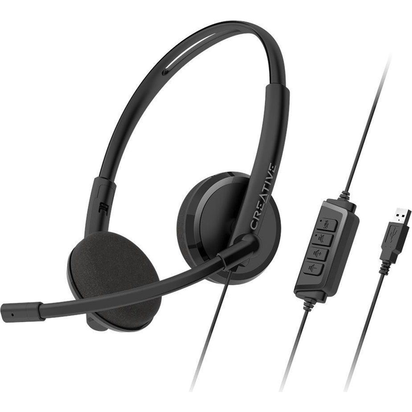 Слушалки Creative HS-220 с Noise-cancelling Mic, USB връзка