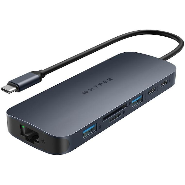 HyperDrive EcoSmart Gen.2 Dual HDMI USB-C 11-in-1 hub 140W PD3.1 Pass-thru 140W (HY-HD4006GL)