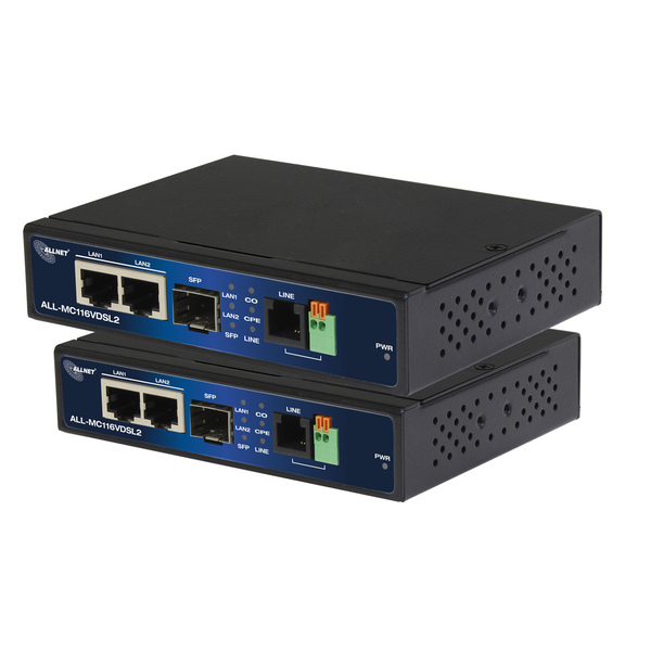 Z ALLNET Punkt-zu-Punkt Modem VDSL2 via 2-Draht unmanaged ALL-MC116V2 / Max. 3km mit max. 160Mbit/s