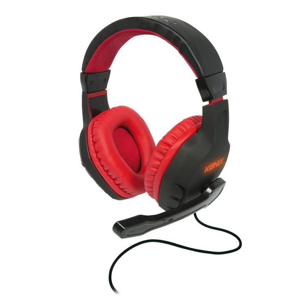 Konix Drakkar 61881187304 hovedtelefoner/headset Ledningsført Spil Sort, Rød