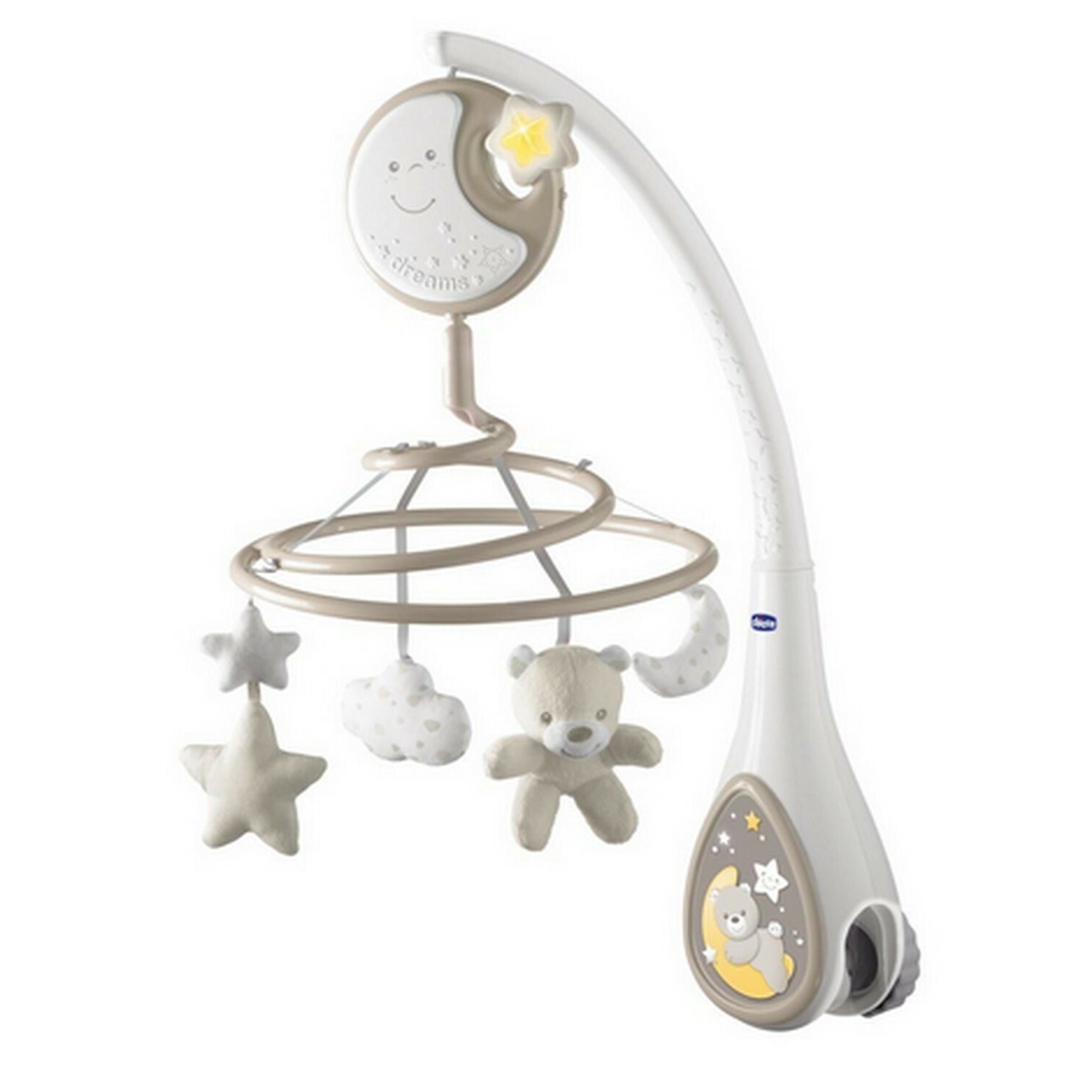 Chicco Next2Dreams Kiságyforgó nyugtató fénnyel és zenével - Bézs (00007627000000)
