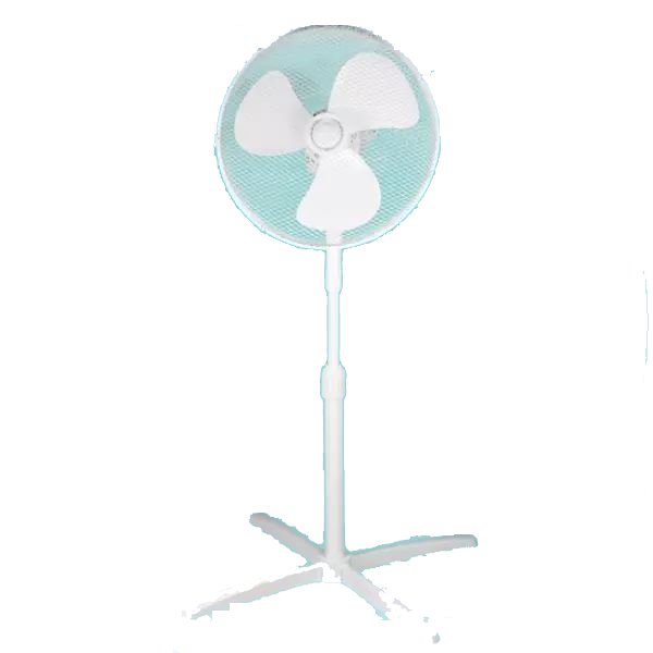 Вентилатор за крака Home, SF, 40 WH/M, 40 W, Диаметър 40 см, 3 степени, Осцилиращо движение, Регулируема височина, Бял