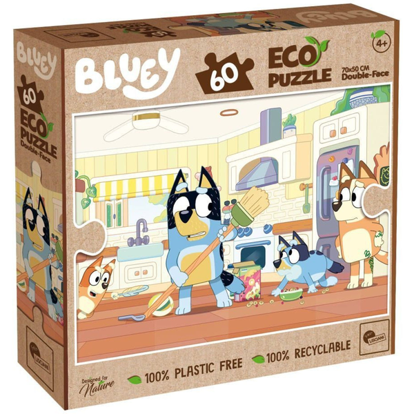 Bluey 2 az 1-ben 60db-os Eco puzzle és színező 70x50cm - Lisciani