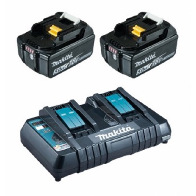 Makita 199482-2 Tápegység készlet, 2x BL1850B akku, 1x DC18RD töltő (199482-2)