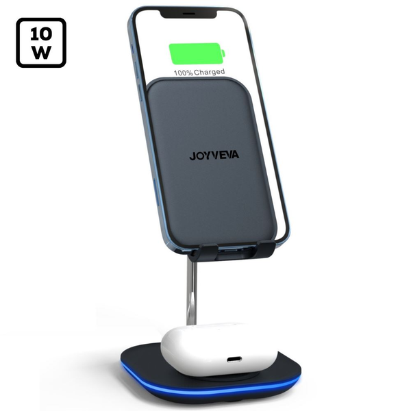 Стойка за зареждане Cellect, За телефон, AirPods и Watch, Универсална, Черен