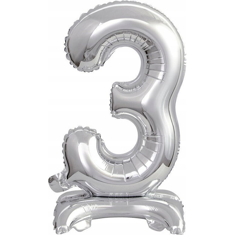 Felfújható Fólia Szám Talppal 9911726 - Ezüst, 38 cm, 3 (9911726)