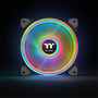 Комплект от 3 вентилатора Thermaltake CL-F089-PL14SW-A, Riing Quad 14 RGB + хъб, черен, 140x140x25mm