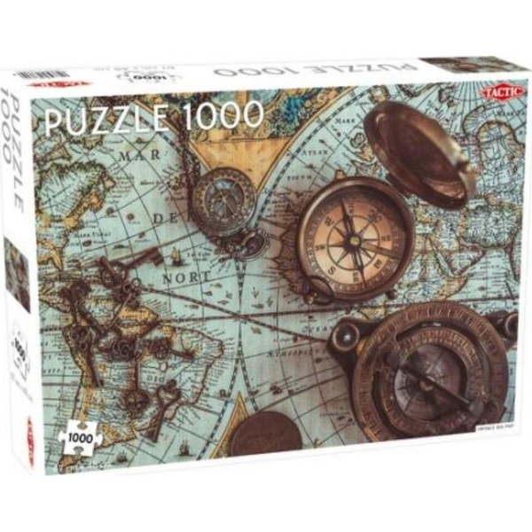 Tactic Lover's Special: Vintage Sea Map - 1000 pcs Puslespil 1000 stk Kunst