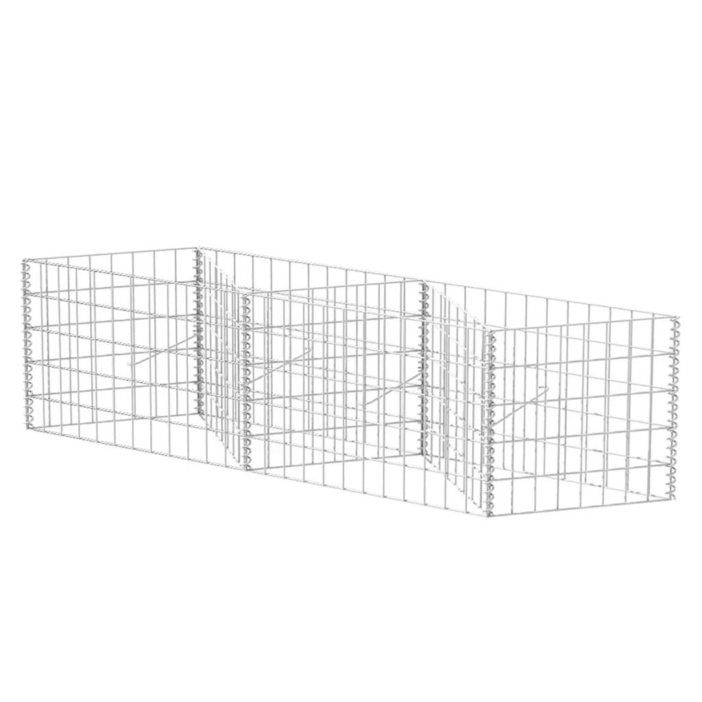horganyzott acél gabion kosár 120 x 30 x 50 cm (142540)