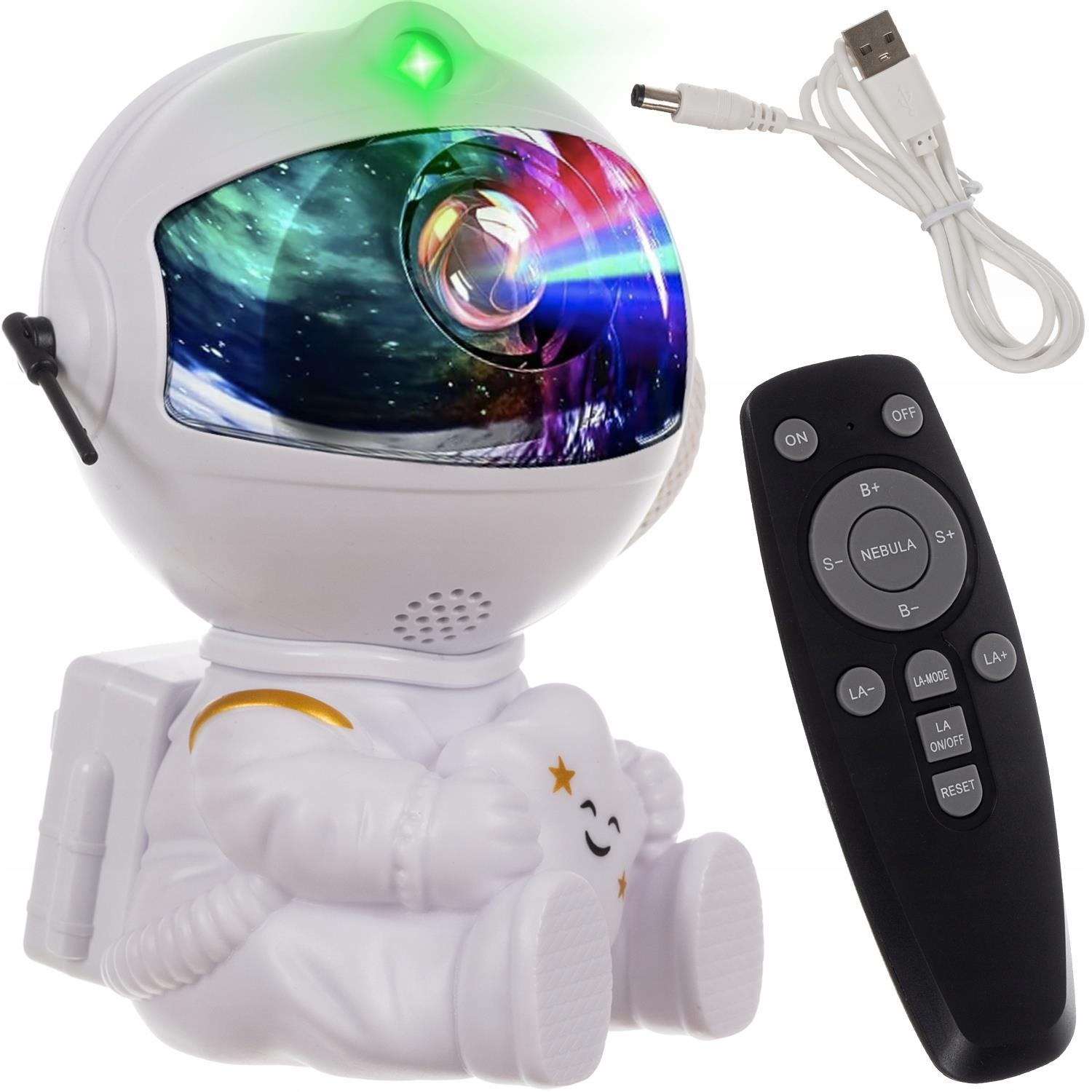 Izoxis 24329 Astronaut seated night sky, aurora and star projector, remote control (00024329)