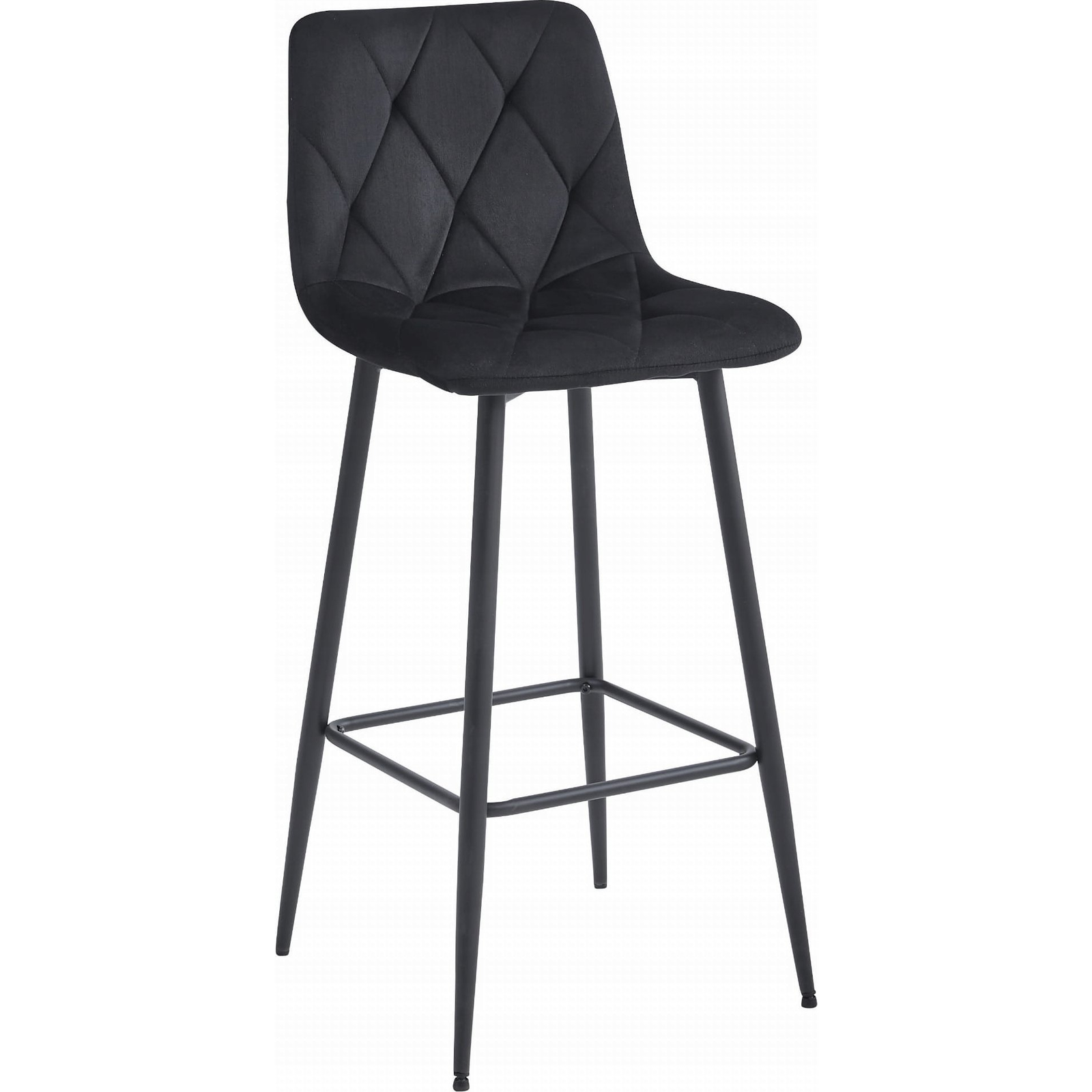 NADO Hocker - Fekete Bársony / Fekete Lábak x 1 (model_3844_1-NADO-MODY85)