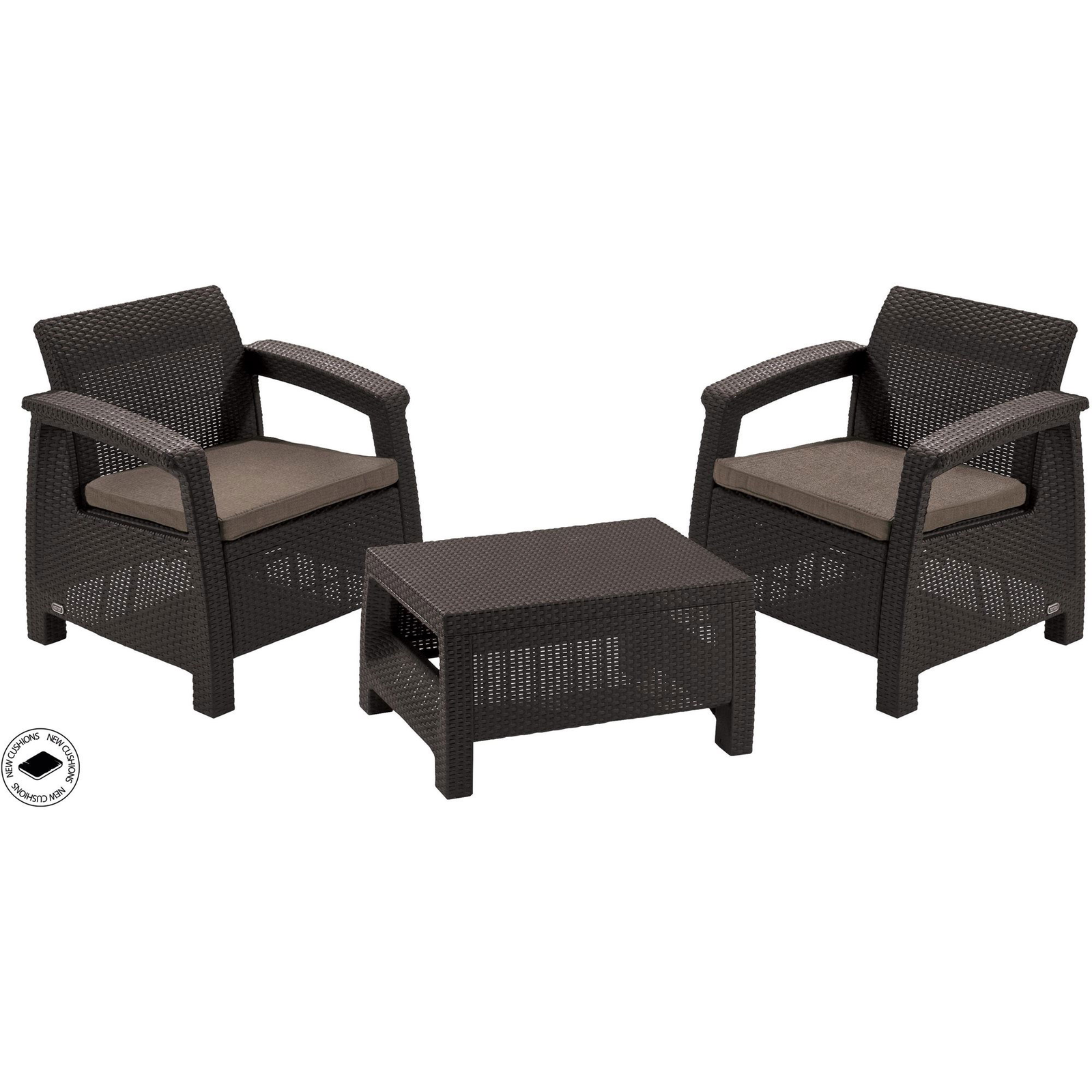 KETER CORFU WEEKEND Kerti bútorkészlet, barna (17/416)