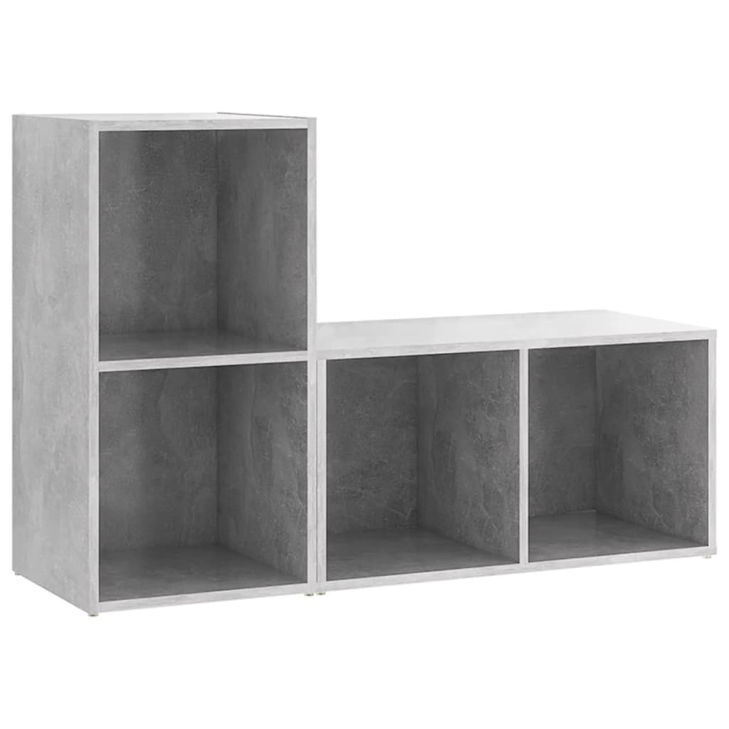 2 db betonszürke forgácslap TV-szekrény 72 x 35 x 36,5 cm (3079947)