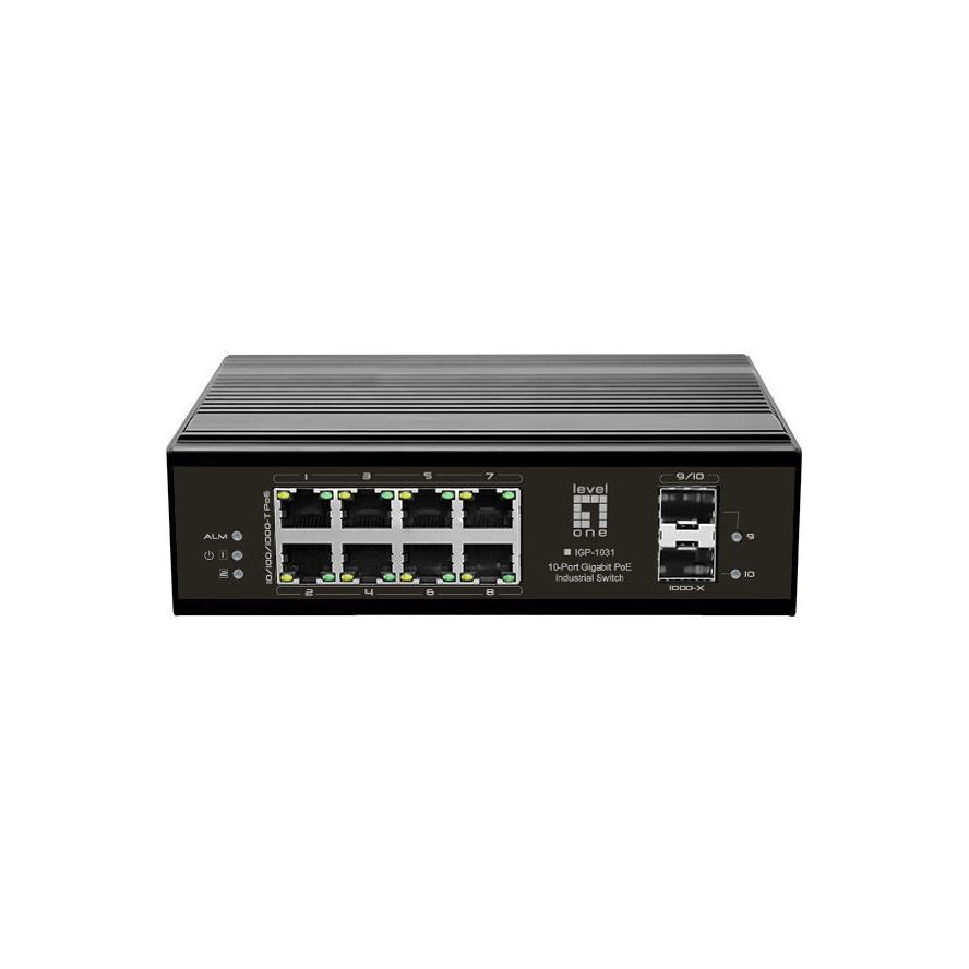 LevelOne IGP-1031 sieťový prepínač Gigabit Ethernet (10/100/1000) Podpora napájania cez Ethernet (PoE) Čierna (IGP-1031)