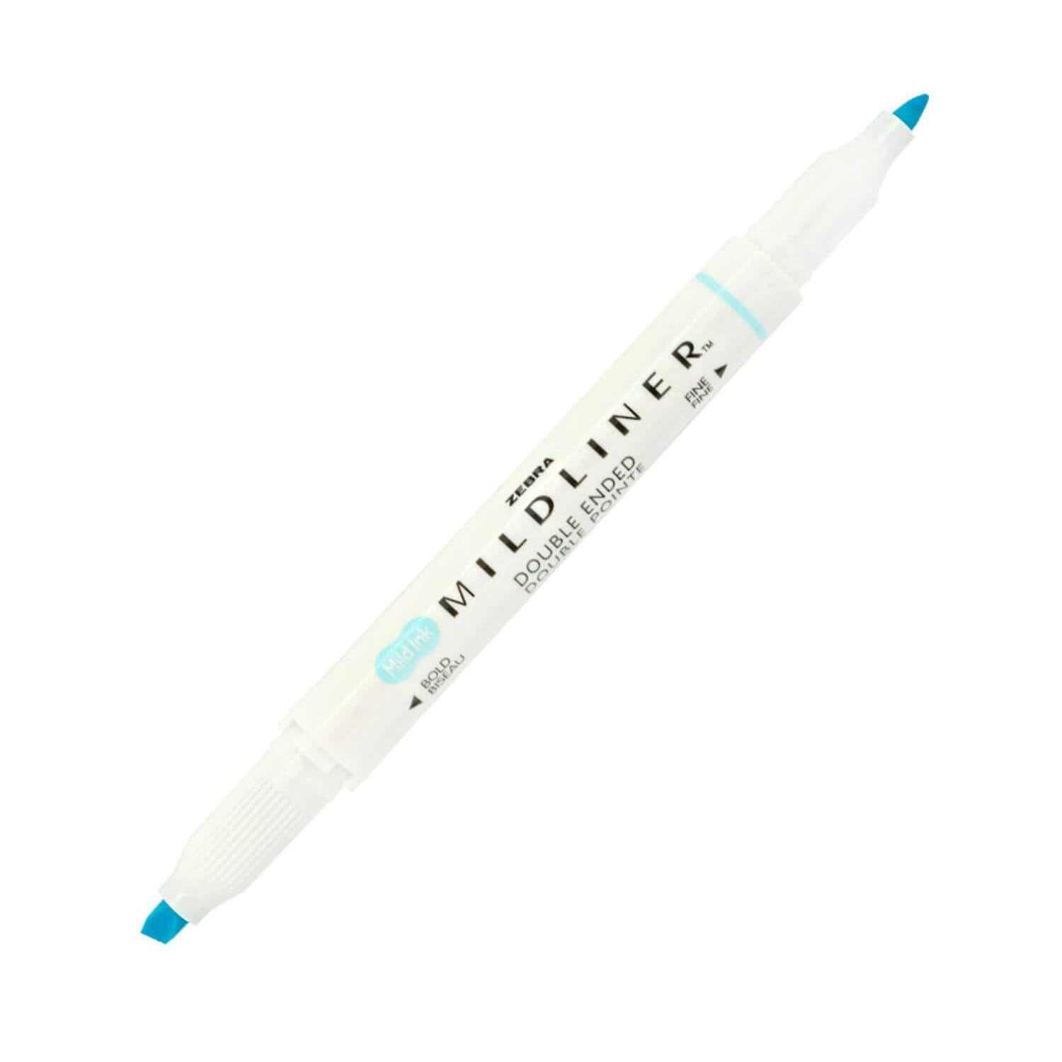 Zebra Mildliner Fluorescent 1/3,5mm kétvégű Ecsetirón - Kék (78120)