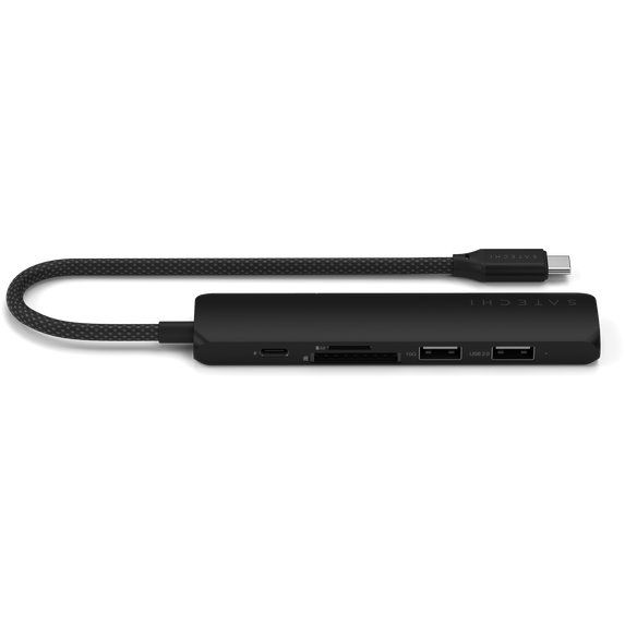 Satechi 6in1 USB-C Slim Multiport adapter, fekete (ST-P6SK)