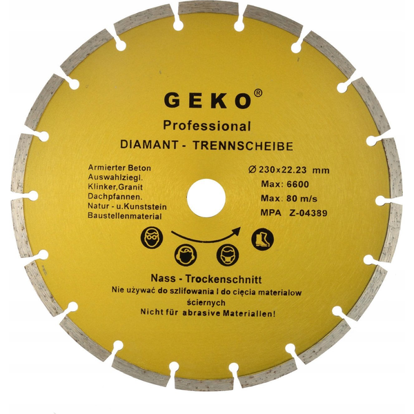  Geko Tarcza diam.230mm segment.GEKO PROFI(25)