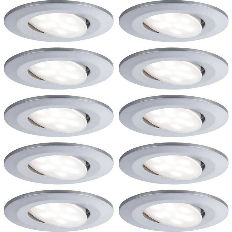 Paulmann LED-es fürdőszobai beépíthető lámpa 10 részes készlet 65 W Króm (matt) (PL99925)