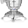 Електрическа кана BEEM, Odessa Samovar, за чай, кафе и други топли напитки, капацитет на съда 3 литра, чайник 1 литър, регулиране на температурата, 1800 W, първокласен и елегантен дизайн, неръждаема стомана